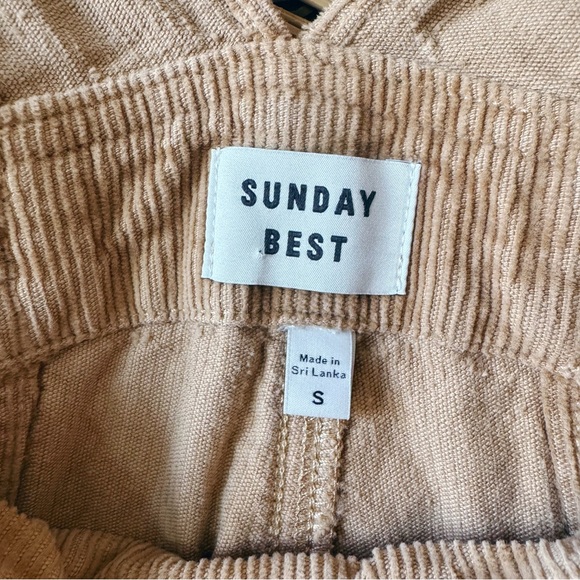 Aritzia Sunday Best Corduroy Tan Brown Overalls SZ: S - Picture 2 of 7